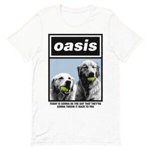 Oasis Dogs Parody T-Shirt | “Throw It Back To You” Funny Britpop Dog Tee 05